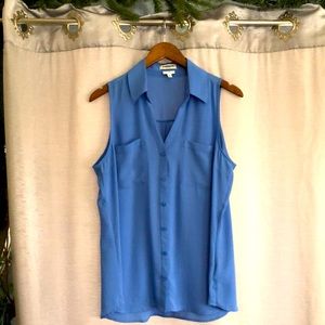 Blue sleeveless portofino shirt